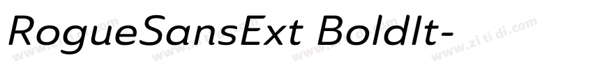 RogueSansExt BoldIt字体转换